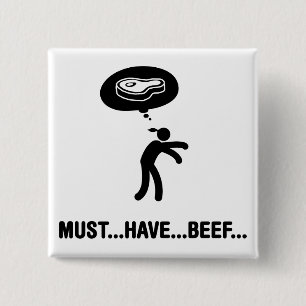 Beef Lover 2 Inch Square Button