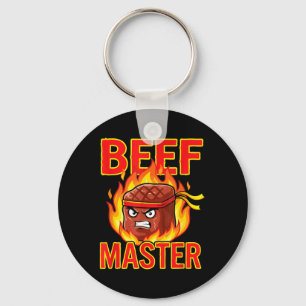Beef Master Funny Steak Grilling Barbecue Keychain