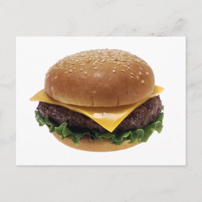 Beef Patti Sandwich Lunch Food Cheeseburger Postcard (Front)
