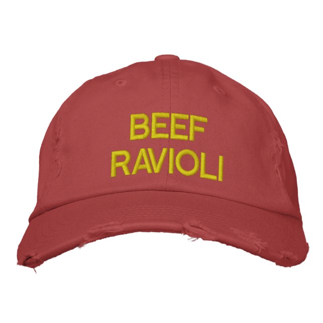 Beef Ravioli Embroidered Hat (Front)
