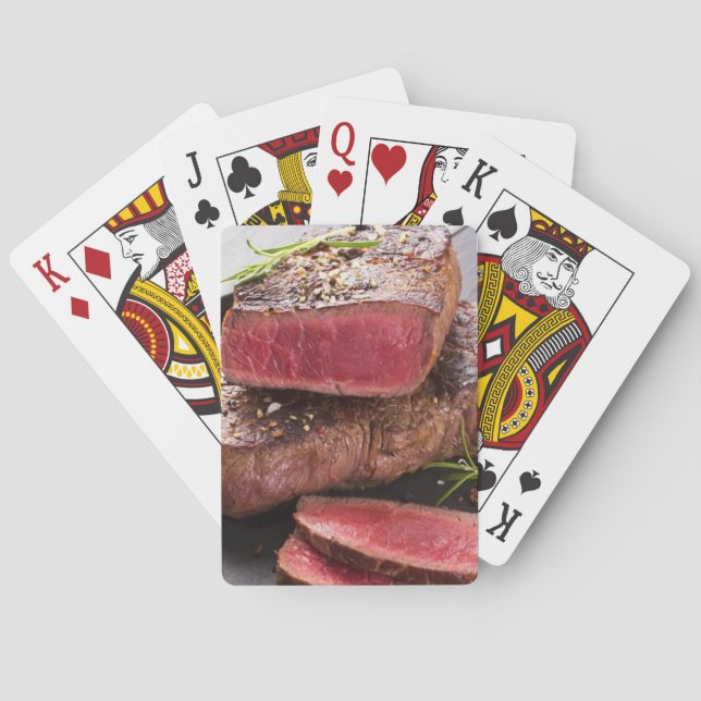 Beef steak playing cards (Back)