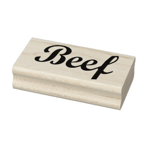 Beef Typography Rubber Art Stamp