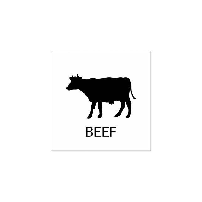 Beef Wedding Meal Choice Rubber Stamp (Imprint)