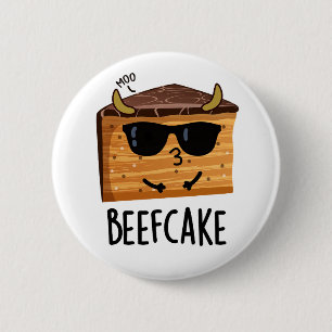 Beefcake Funny Cake Pun 2 Inch Round Button