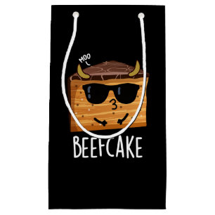 Beefcake Funny Cake Pun Dark BG Small Gift Bag
