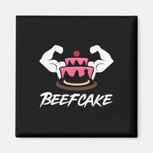 Beefcake Gym Fitness Muscle Cake Weightlifting Bod Magnet