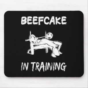 Beefcake In Training Gym Muscle Funny Bodybuilding Mouse Pad