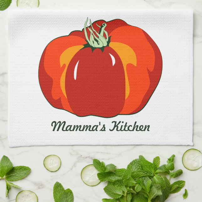 Beefsteak Tomato Kitchen Towel (Folded)