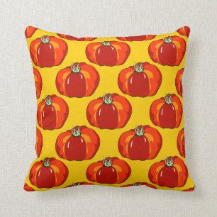 Beefsteak Tomato Pattern Throw Pillow