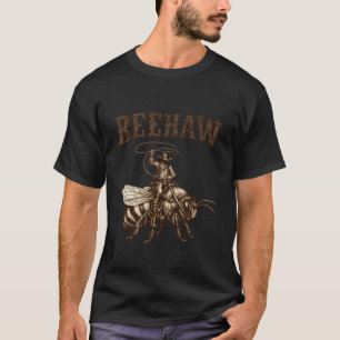 Beehaw Vintage Bee-Wrangler Cute Beekeeper Cowboy  T-Shirt