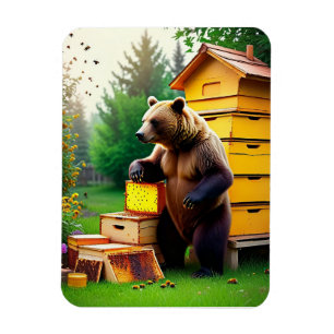 Beehive Bear Magnet