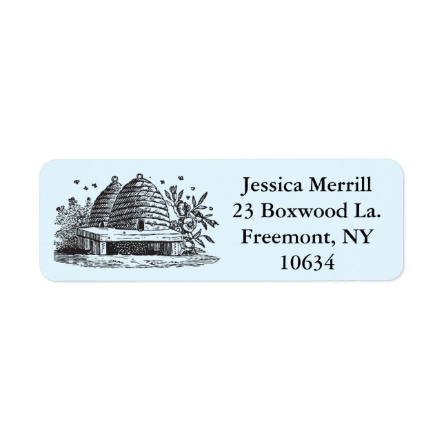 Beehive Bewick Aviary Return Address Labels (Front)