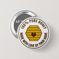 Beehive honeycomb drawing button for beekeeper