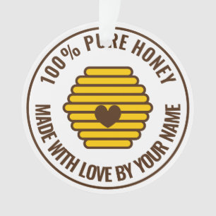 Beehive honeycomb tree ornament for beekeeper