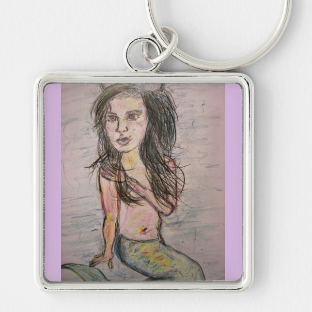 Beehive Mermaid Keychain (Front)