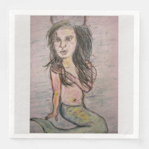 Beehive Mermaid Napkin