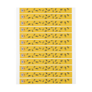 Beehive Tamper-proof Yellow Gold Honey Jar Labels