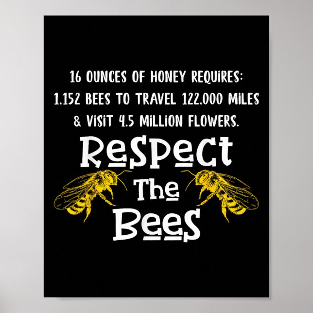 Beekeeng Supplies Honey Bee Hive Bumble Bee Keeper Poster (Front)
