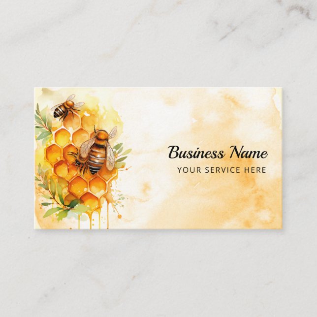 Beekeeper Apiarist Bee Farm Honeybees Business Card (Front)