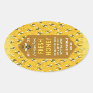 Beekeeper Apiary Honey Jar Étiquettes Honeycomb ab