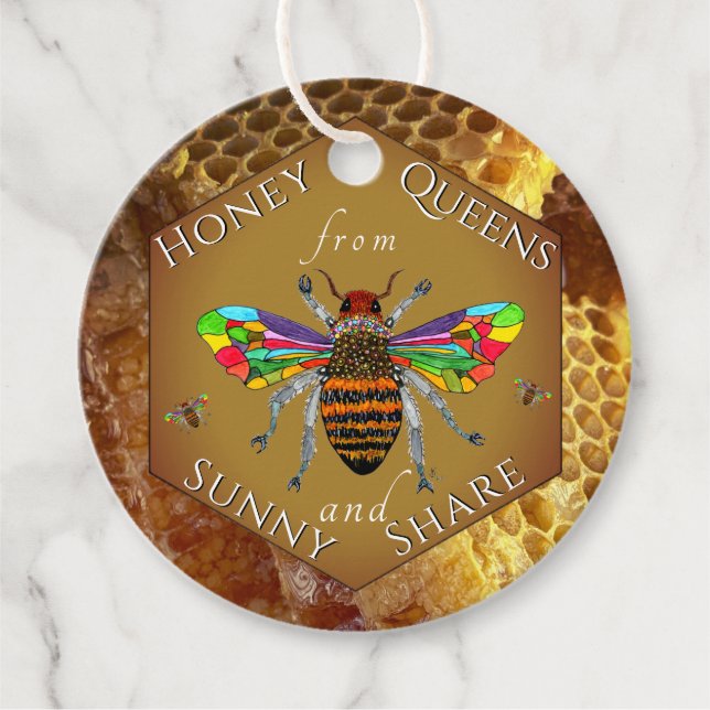 Beekeeper Apiary Honey Jar Favour Tags (Front)