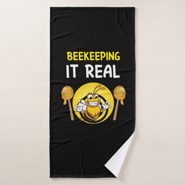 Beekeeper Art BeeKeeping It Real Bath Towel (Bath Towel)