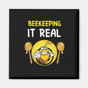 Beekeeper Art BeeKeeping It Real Magnet