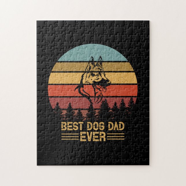 Beekeeper Art Best Dog Dad Ever Jigsaw Puzzle (Vertical)
