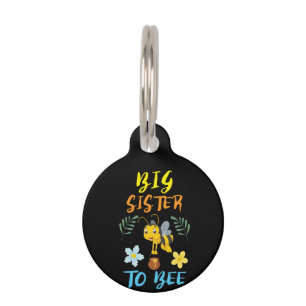 Beekeeper Art Big Sister To Bee Pet Tag