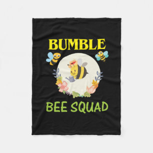 Beekeeper Art Bumble Bee Squad Fleece Blanket