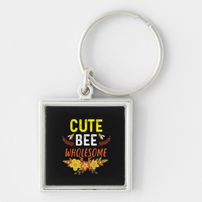Beekeeper Art Cute Bee Wholesome Keychain (Front)