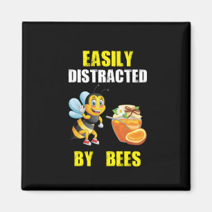 Beekeeper Art Easily Distracted By Bees Magnet