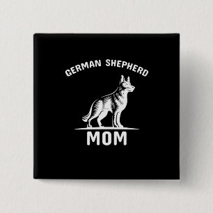 Beekeeper Art German Shepherd Mommy 2 Inch Square Button