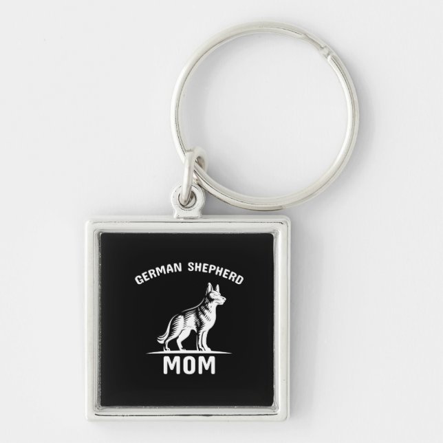 Beekeeper Art German Shepherd Mommy Keychain (Front)