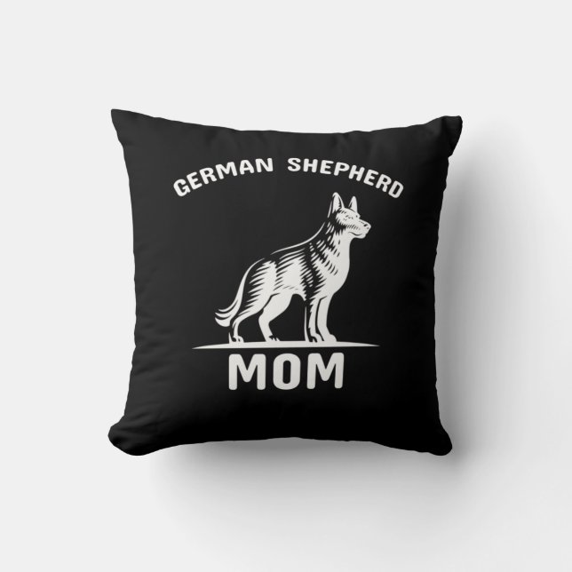 Beekeeper Art German Shepherd Mommy Throw Pillow (Front)