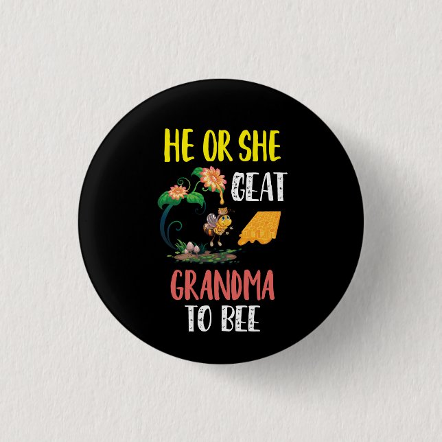 Beekeeper Art Great Grandma To Bee 2 1 Inch Round Button (Front)