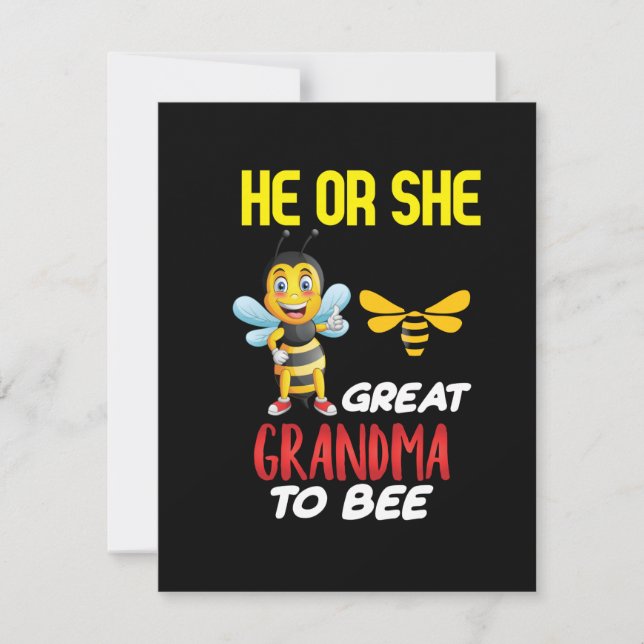 Beekeeper Art Great Grandma To Bee Card (Front)