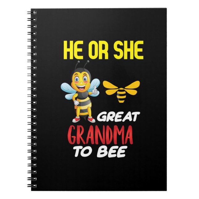 Beekeeper Art Great Grandma To Bee Notebook (Front)