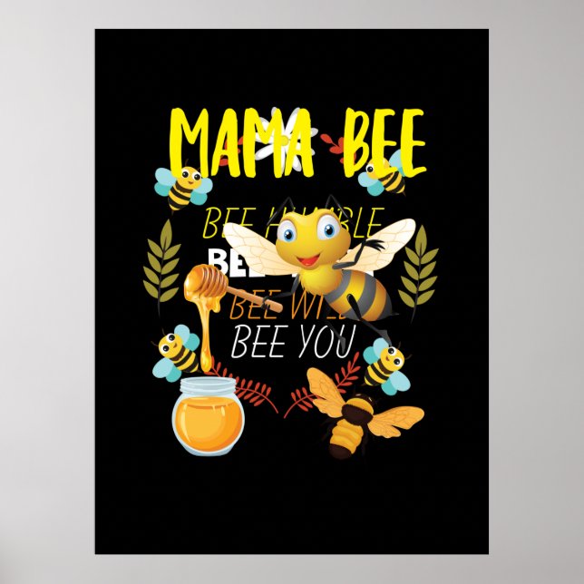 Beekeeper Art Mama Bee Poster (Front)
