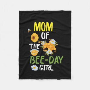 Beekeeper Art Mom Of The Bee-day Girl 2 Fleece Blanket