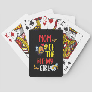 Beekeeper Art Mom Of The Bee-day Girl Playing Cards