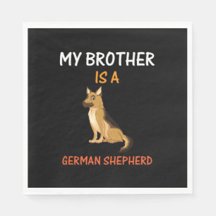 Beekeeper Art My Brother Is A German Shepherd Napkin