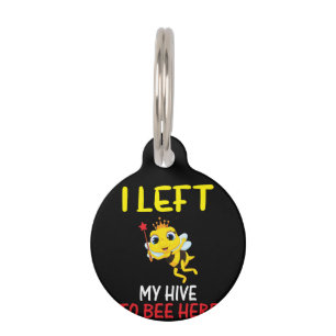 Beekeeper Art My Hive To Bee Here Pet Tag