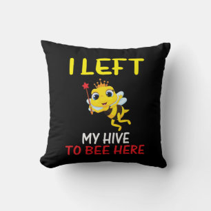 Beekeeper Art My Hive To Bee Here Throw Pillow