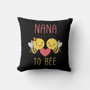 Beekeeper Art Nana To Bee Throw Pillow