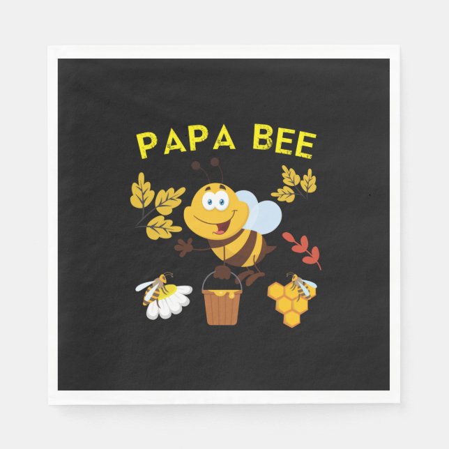 Beekeeper Art Papa Bee Napkin (Front)