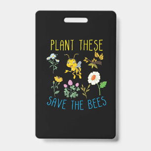 Beekeeper Art Plant These Save The Bees Badge