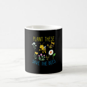 Beekeeper Art Plant These Save The Bees Coffee Mug