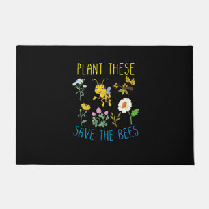 Beekeeper Art Plant These Save The Bees Doormat