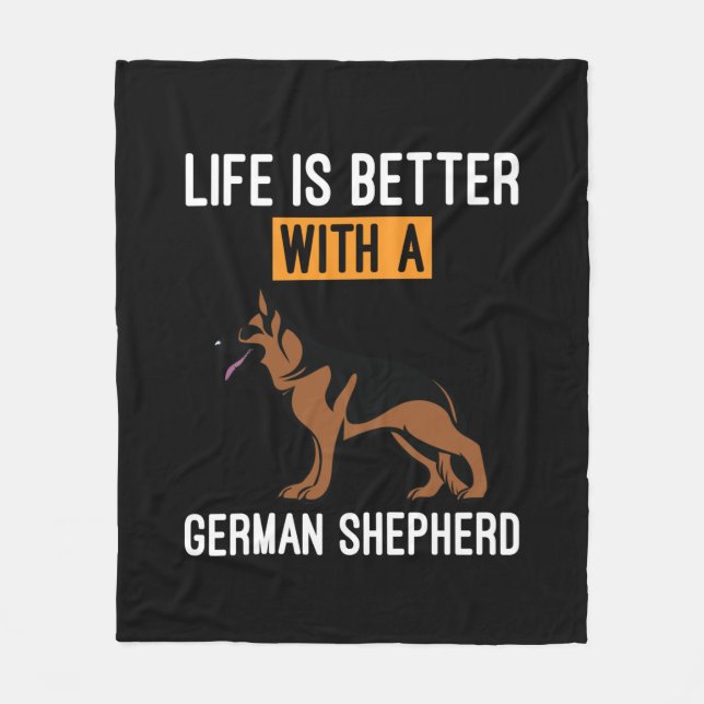 Beekeeper Art With A German Shepherd Fleece Blanket (Front)